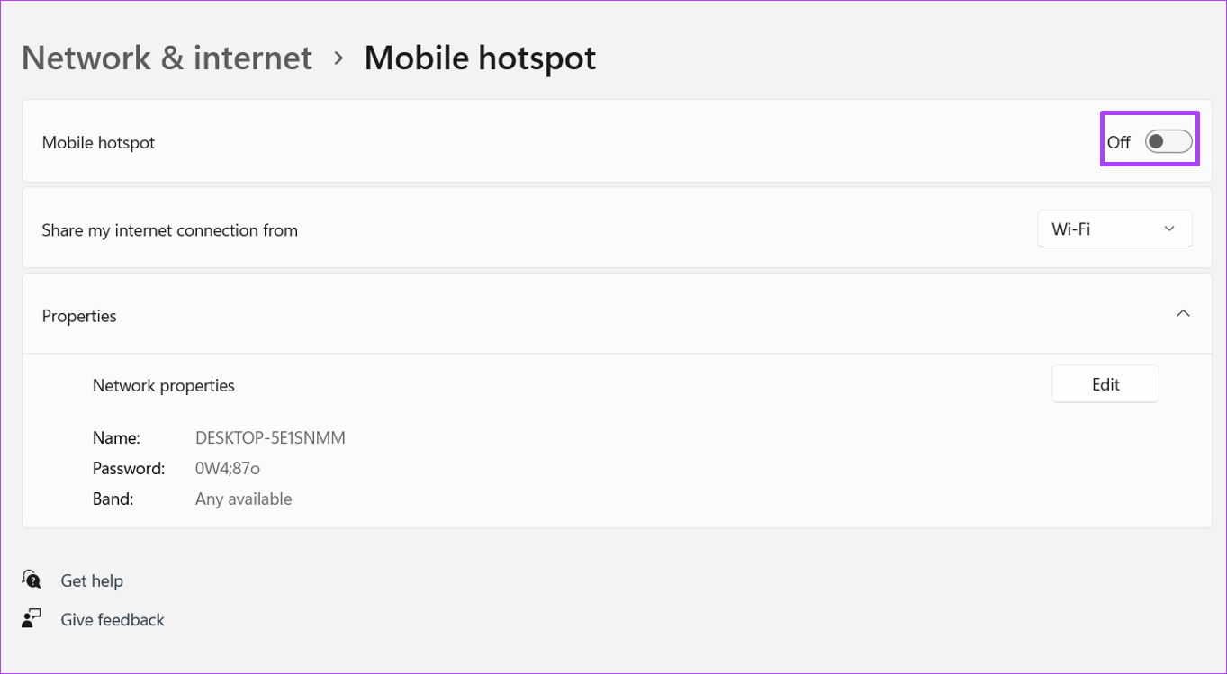 How to turn on a mobile hotspot in windows 11 step 8